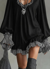 Isabella - Vestido de Mulher Mini Loose Pregueado