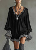 Isabella - Vestido de Mulher Mini Loose Pregueado