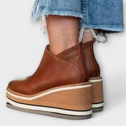 Mariana | Botas Elegantes e Confortáveis em Bege e Azul Escuro, do 35 ao 43