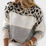 Andreia - Camisola descontraída com padrão leopardo