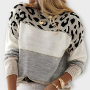 Sandra - Suéter Padrão de Leopardo