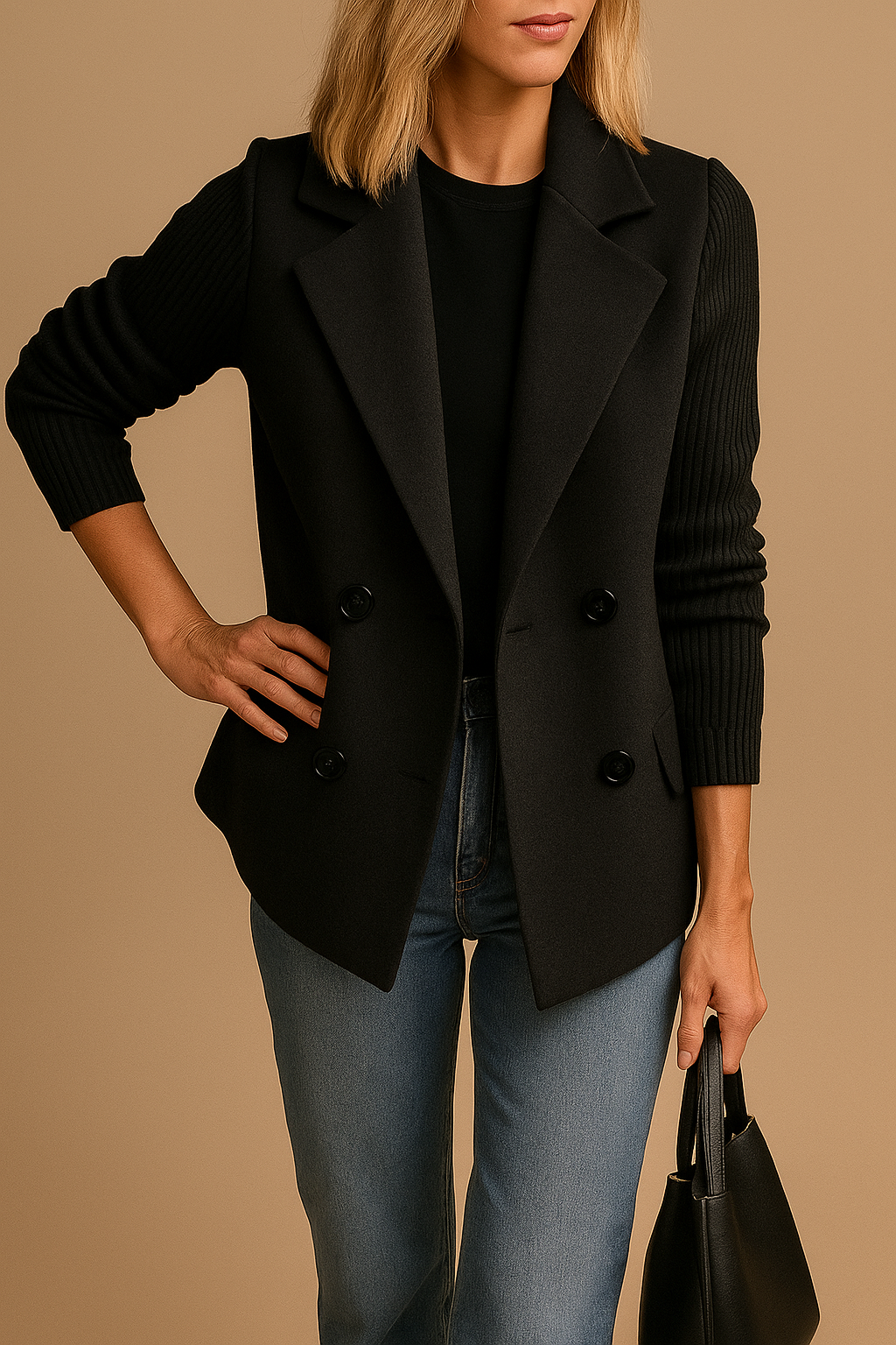 Leonor de Alfama — Blazer Estruturado em Malha