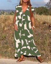 Ellen | Vestido estampado com decote em V para Mulher