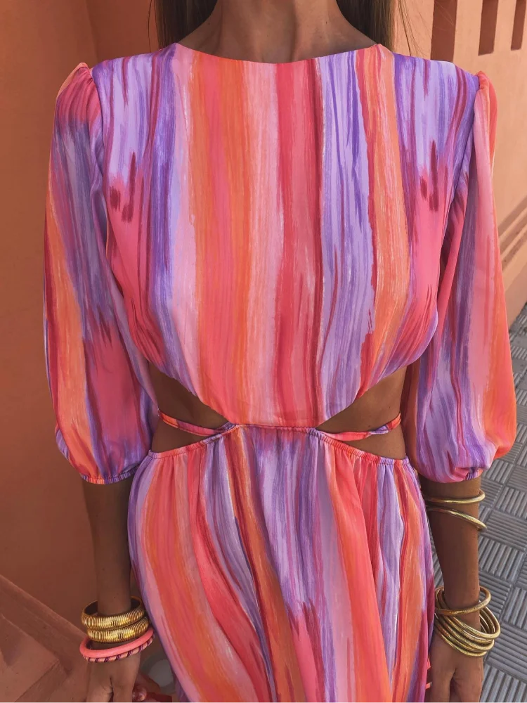 SOLA | Vestido elegante com costas abertas para Mulher