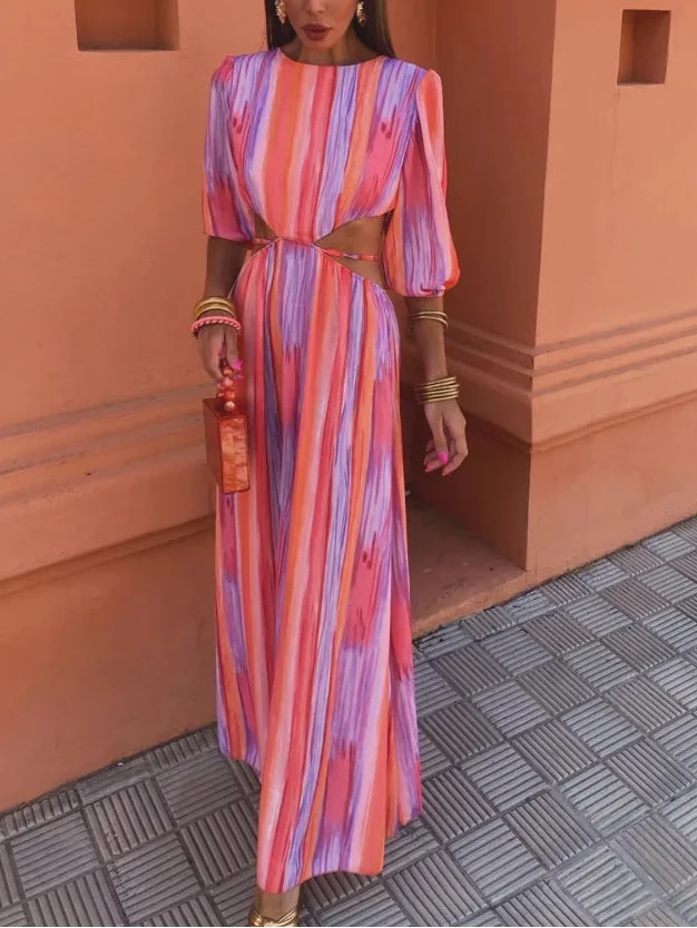 SOLA | Vestido elegante com costas abertas para Mulher