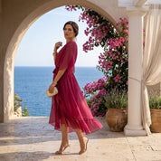 Florbela Espanca | O Vestido de Chiffon com Decote em V que Celebra a Tua Feminilidad