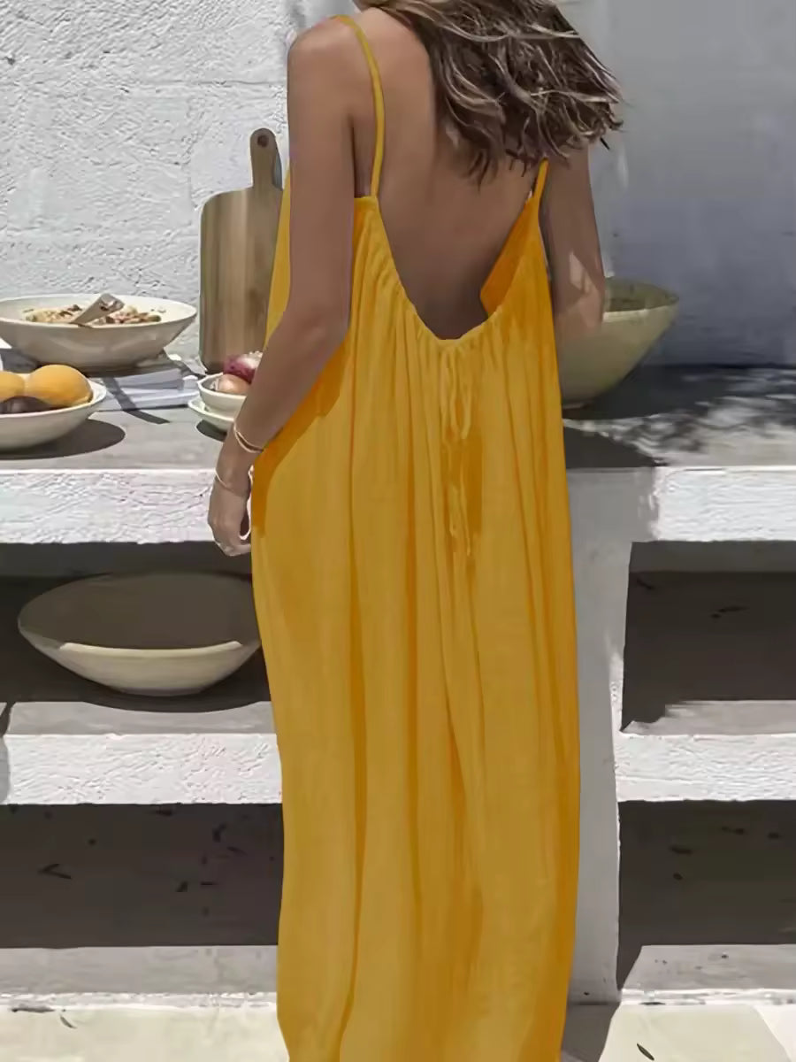 Elara - Vestido de costas nu ajustável para Mulher