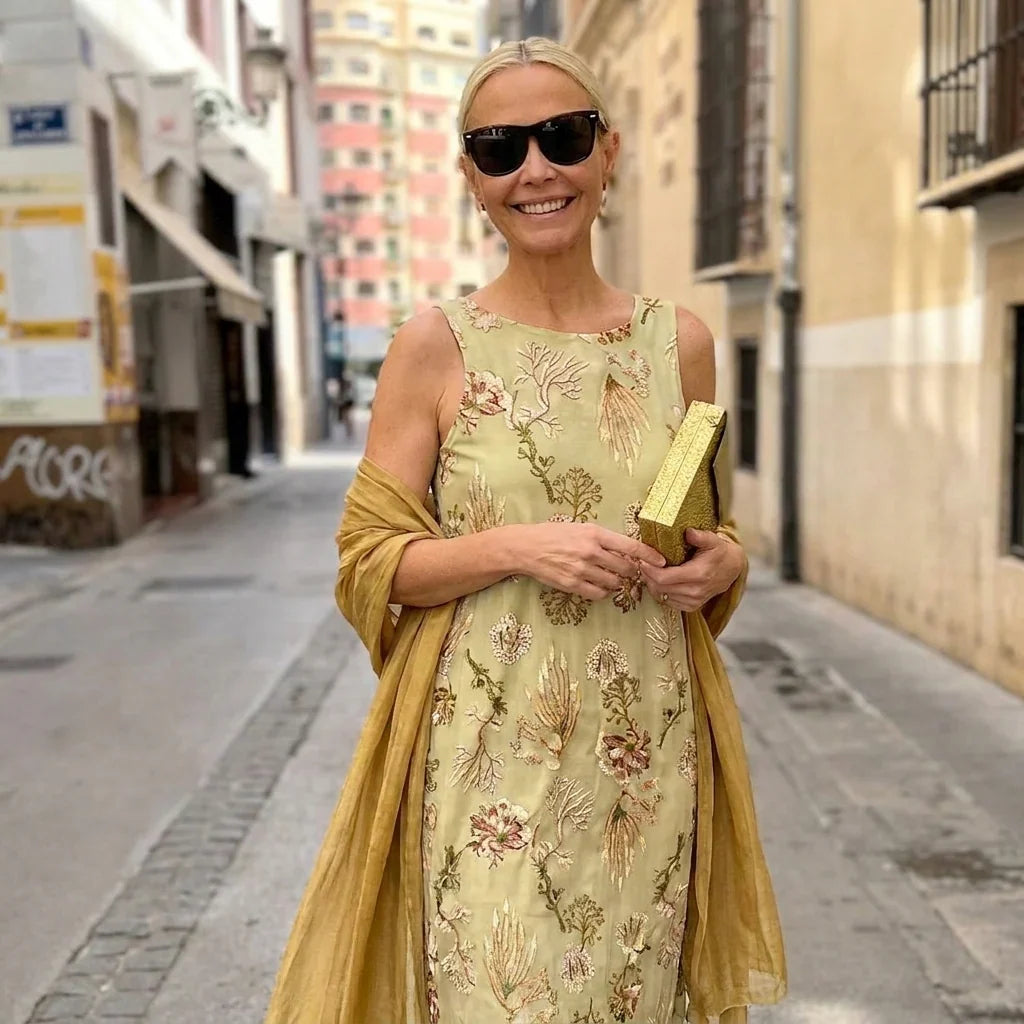 ISABELLA | Vestido Estampado Elegante para Mulher