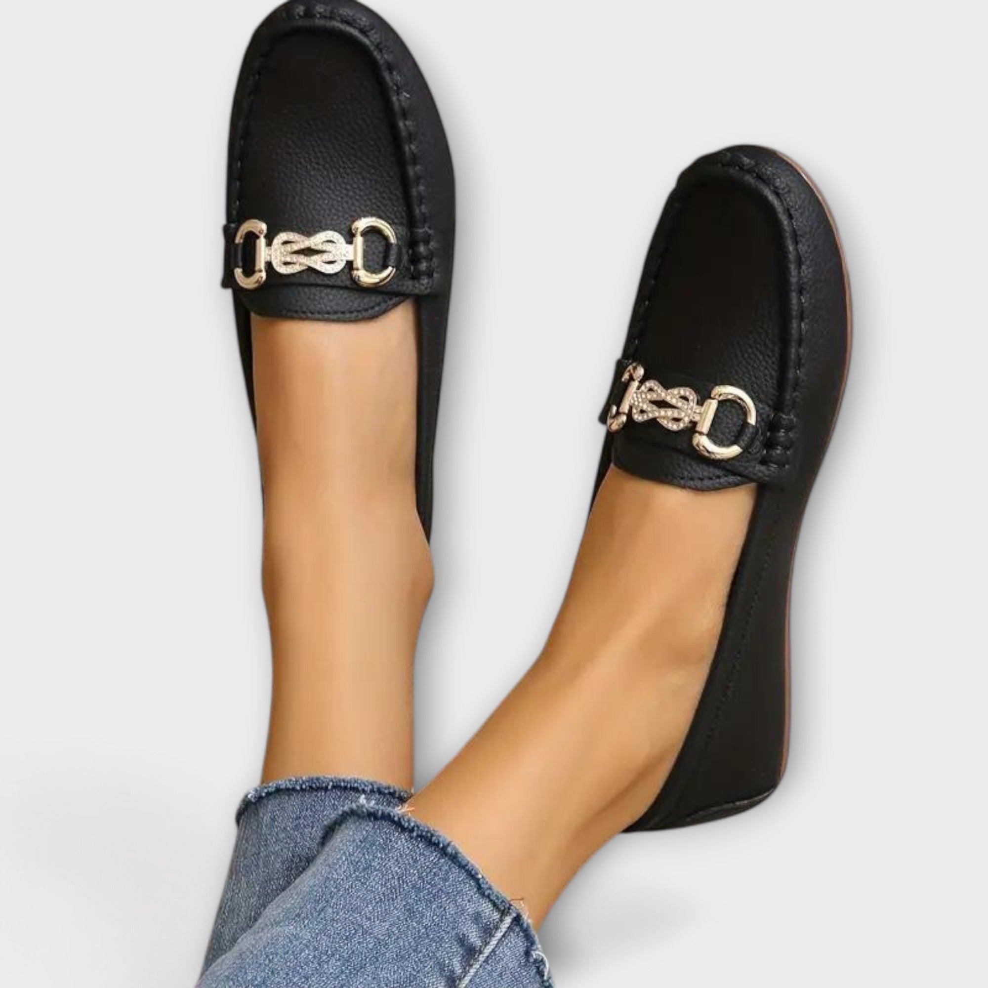Cristina | Mocassins de Pele em Preto e Branco, do 36 ao 42
