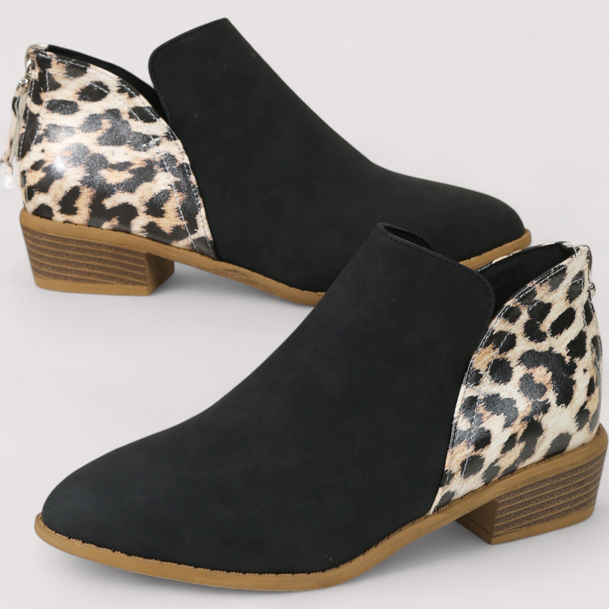 Julia | Botas de Camurça Elegantes em Caqui e Preto, do 36 ao 43