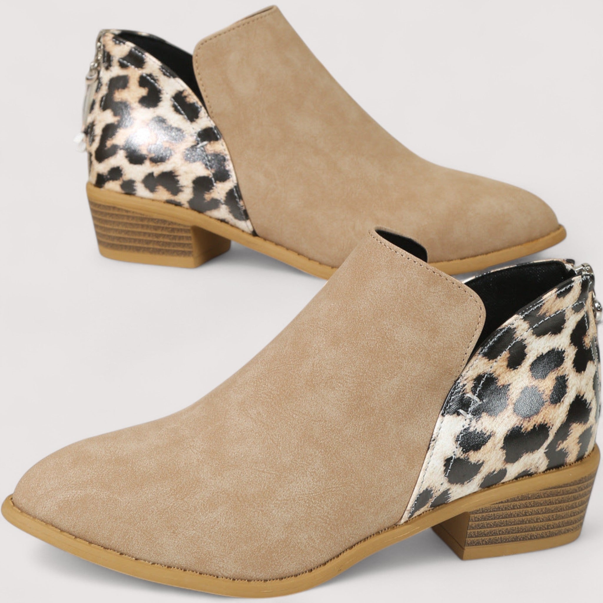 Julia | Botas de Camurça Elegantes em Caqui e Preto, do 36 ao 43