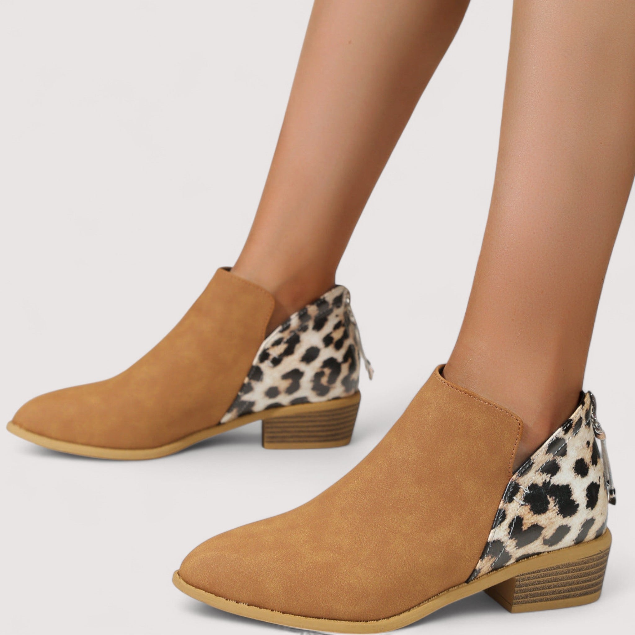 Julia | Botas de Camurça Elegantes em Caqui e Preto, do 36 ao 43