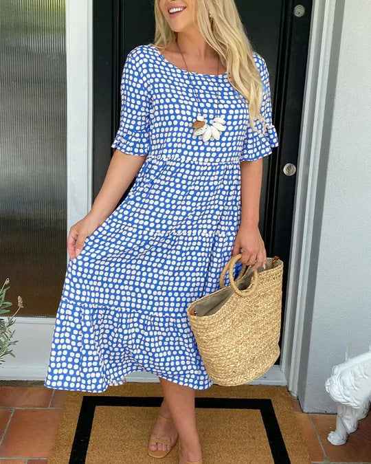 Blythea | Vestido de Muher midi casual com babados