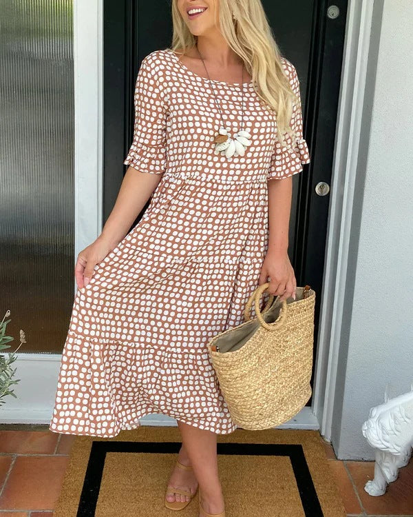 Blythea | Vestido de Muher midi casual com babados