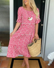 Blythea | Vestido de Muher midi casual com babados
