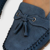 Teresa | Mocassins de Pele em Azul e Cinzento, do 36 ao 42