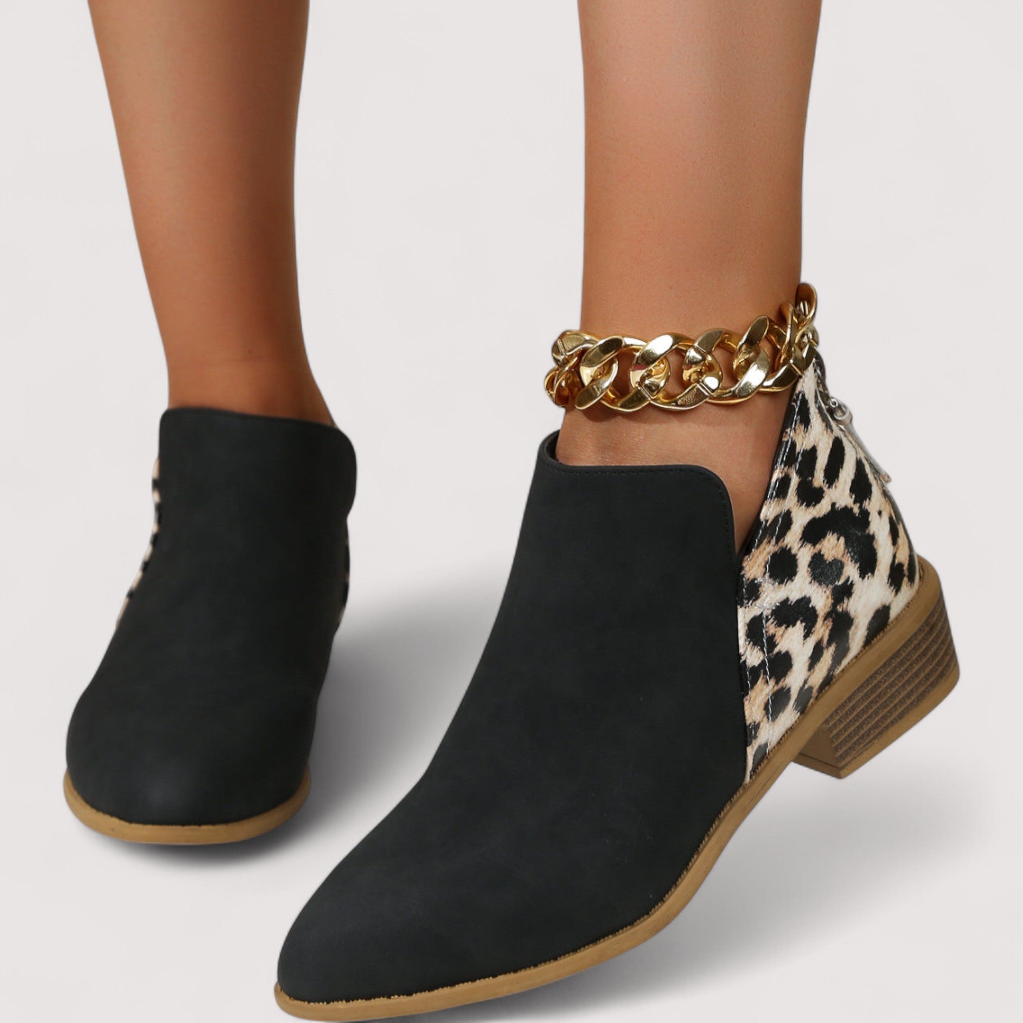 Julia | Botas de Camurça Elegantes em Caqui e Preto, do 36 ao 43