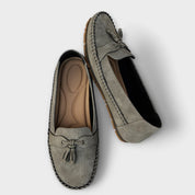 Teresa | Mocassins de Pele em Azul e Cinzento, do 36 ao 42