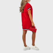 Victoria - Vestido feminino com mangas curtas