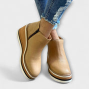 Mariana | Botas Elegantes e Confortáveis em Bege e Azul Escuro, do 35 ao 43