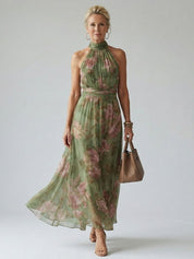 Sofía - Vestido Midi com Gola Halter