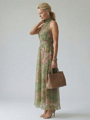 Sofía - Vestido Midi com Gola Halter