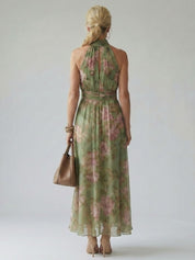 Sofía - Vestido Midi com Gola Halter