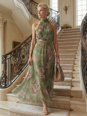 Sofía - Vestido Midi com Gola Halter