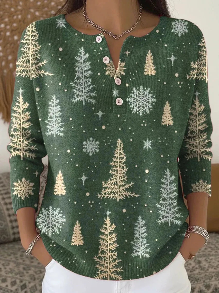 Manon | Camisola de Natal Quente com Estampa Festiva
