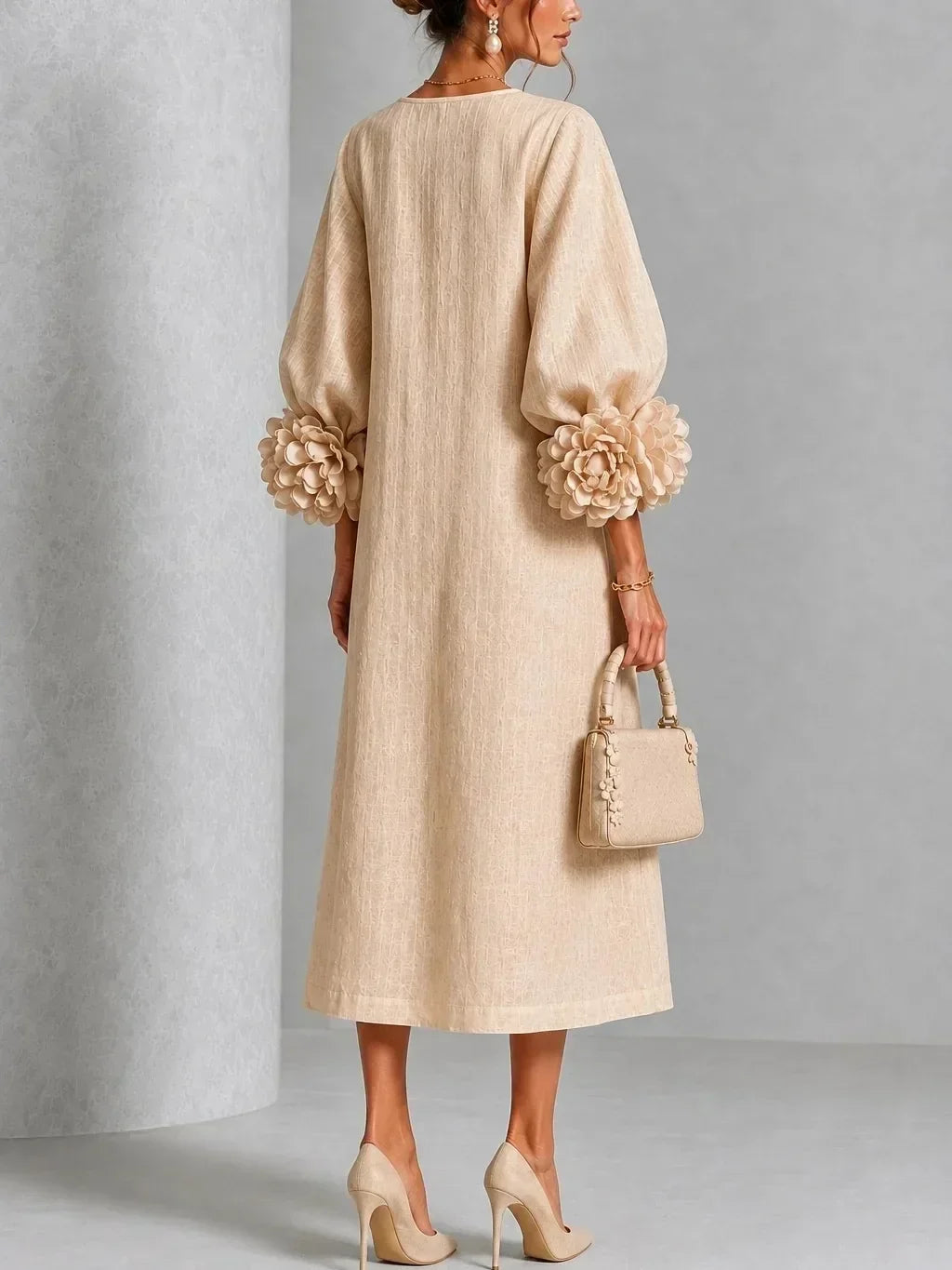 Rosalie | Vestido Floral Midi para Mulher