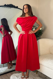 Vestido Midi Betty Decote Assimétrico
