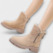 Daniela | Botas de Luxo e Conforto em Bege e Preto, do 35 ao 42