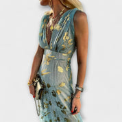 Tatiana - Vestido Fluído com Decote em V