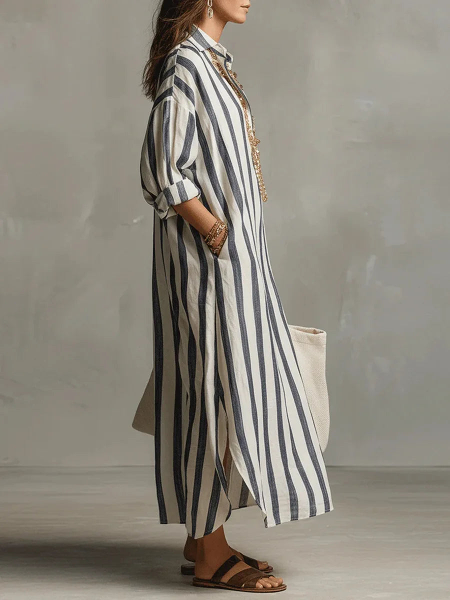 Pepa | Vestido camisero longo para Mulher