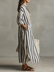 Pepa | Vestido camisero longo para Mulher