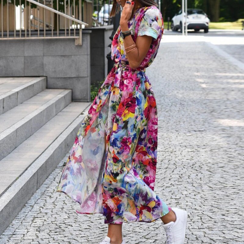 Anna™ Vestido de Muher estampado floral primavera/verão