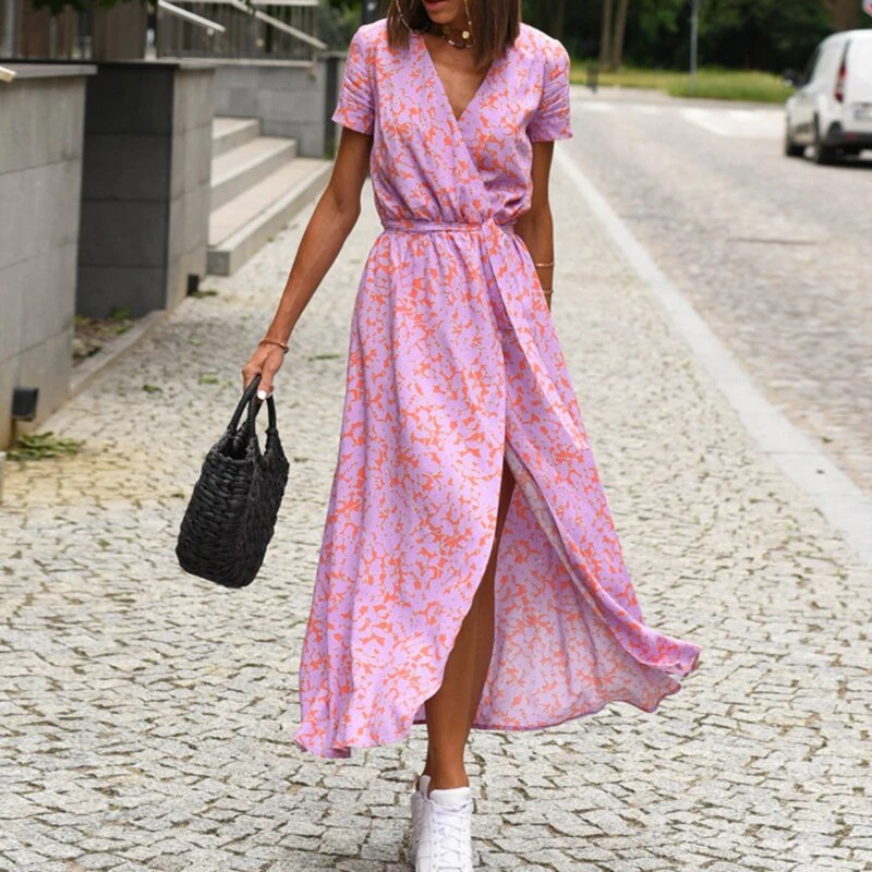 Anna™ Vestido de Muher estampado floral primavera/verão