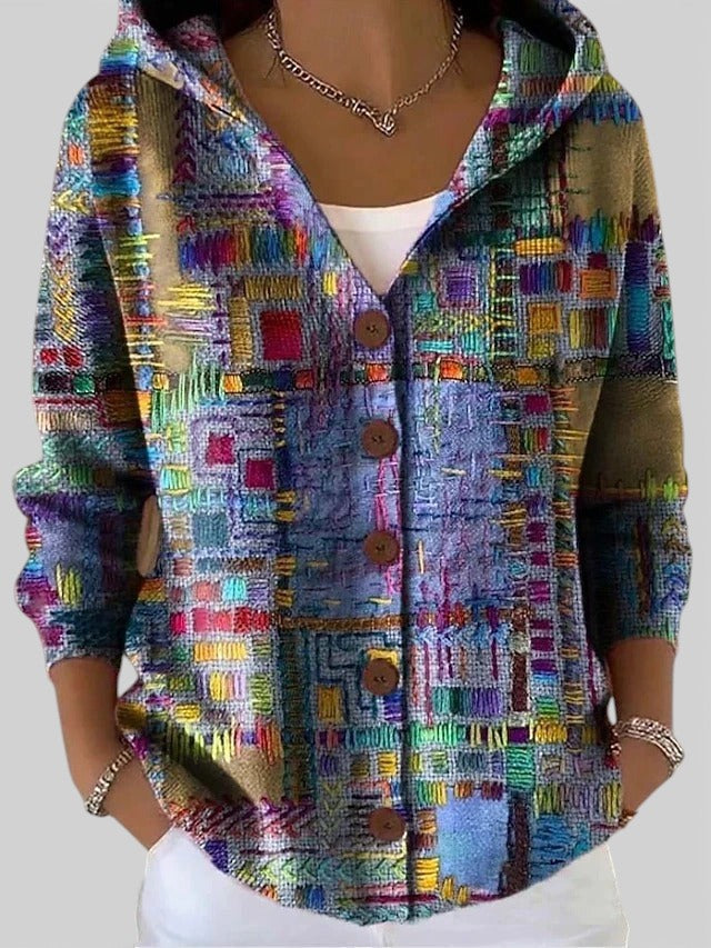Carmen | Cardigan longo artístico e quente para Mulher