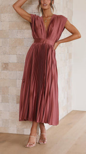 Maria - Vestido plissado elegante