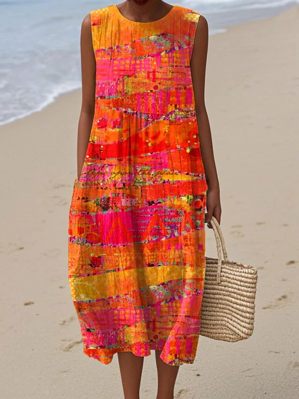 Faye | Vestido de verão leve e sem mangas para Mulher
