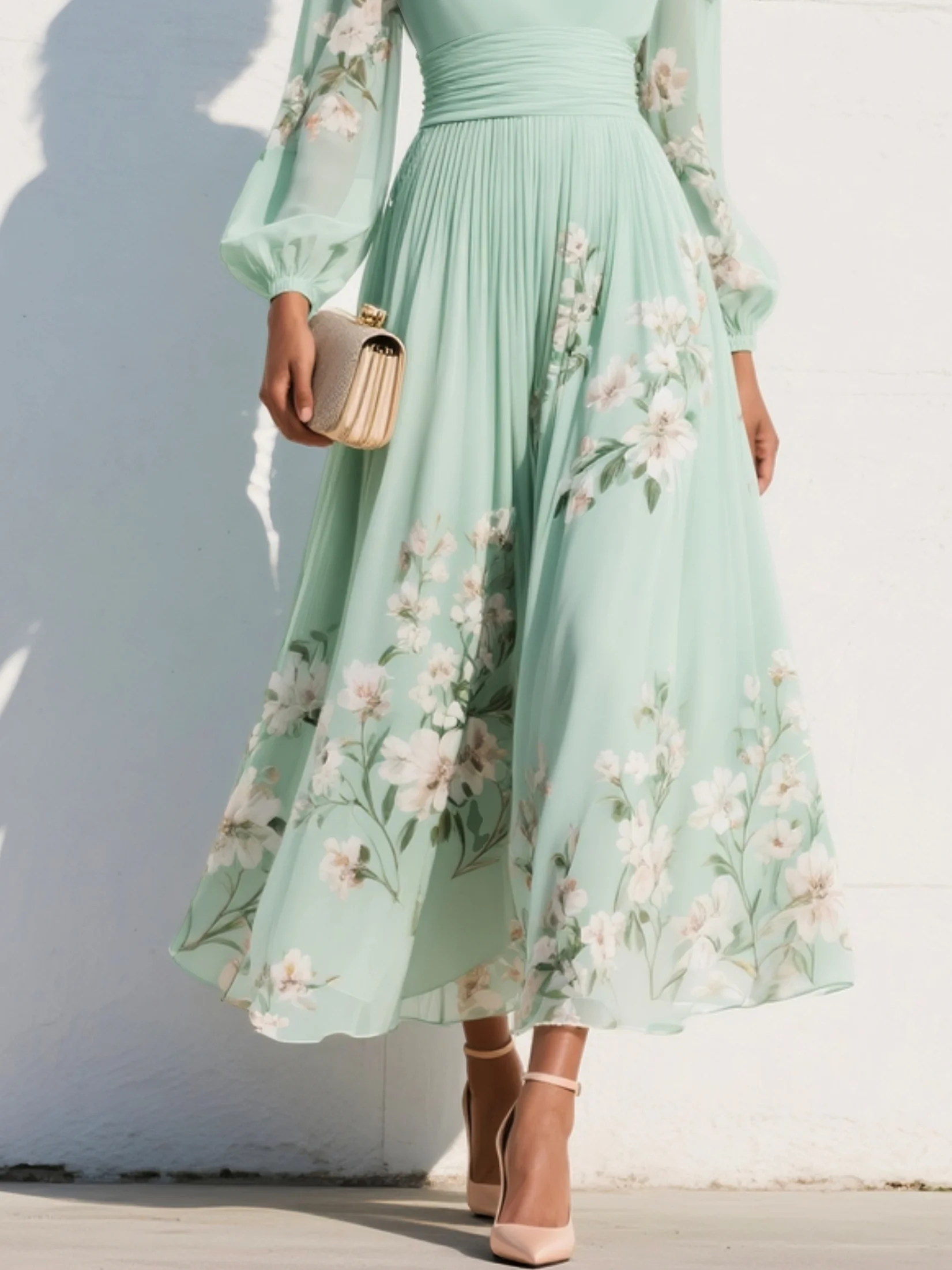 Rainha Santa Isabel | O Vestido Maxi Floral em Chiffon que Transforma a Primavera num Momento Mágico