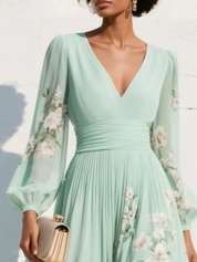 Rainha Santa Isabel | O Vestido Maxi Floral em Chiffon que Transforma a Primavera num Momento Mágico
