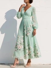 Rainha Santa Isabel | O Vestido Maxi Floral em Chiffon que Transforma a Primavera num Momento Mágico