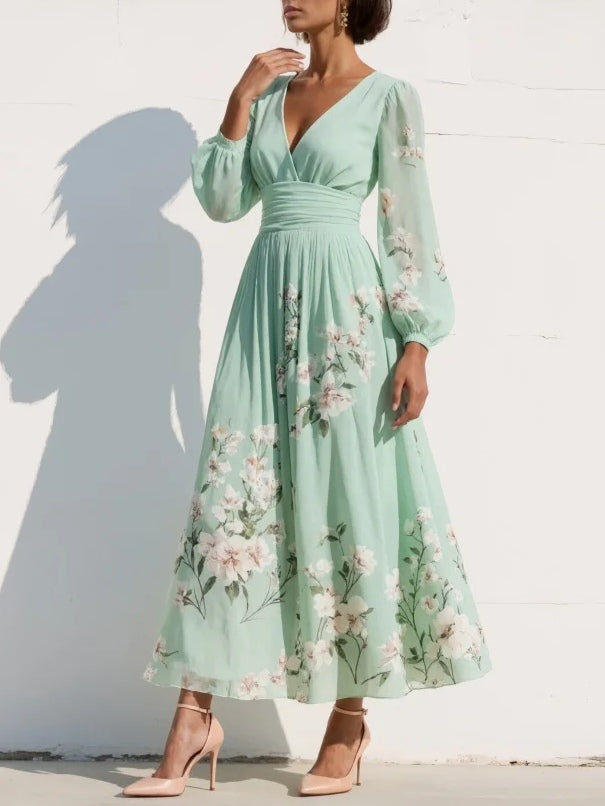 Rainha Santa Isabel | O Vestido Maxi Floral em Chiffon que Transforma a Primavera num Momento Mágico
