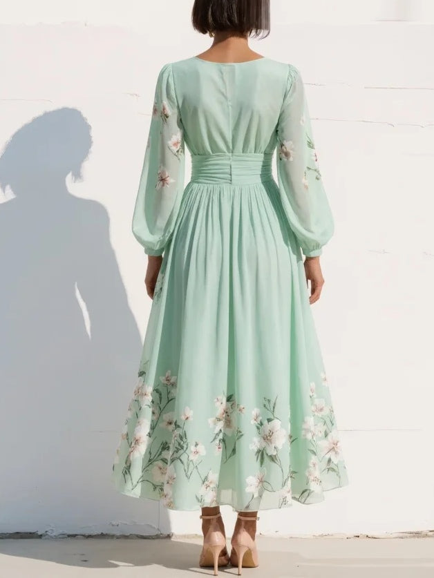 Rainha Santa Isabel | O Vestido Maxi Floral em Chiffon que Transforma a Primavera num Momento Mágico