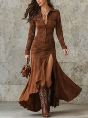 Ariadna | Vestido longo de Mulher com volantes