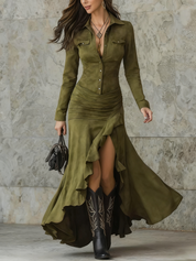 Ariadna | Vestido longo de Mulher com volantes