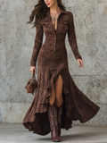 Ariadna | Vestido longo de Mulher com volantes