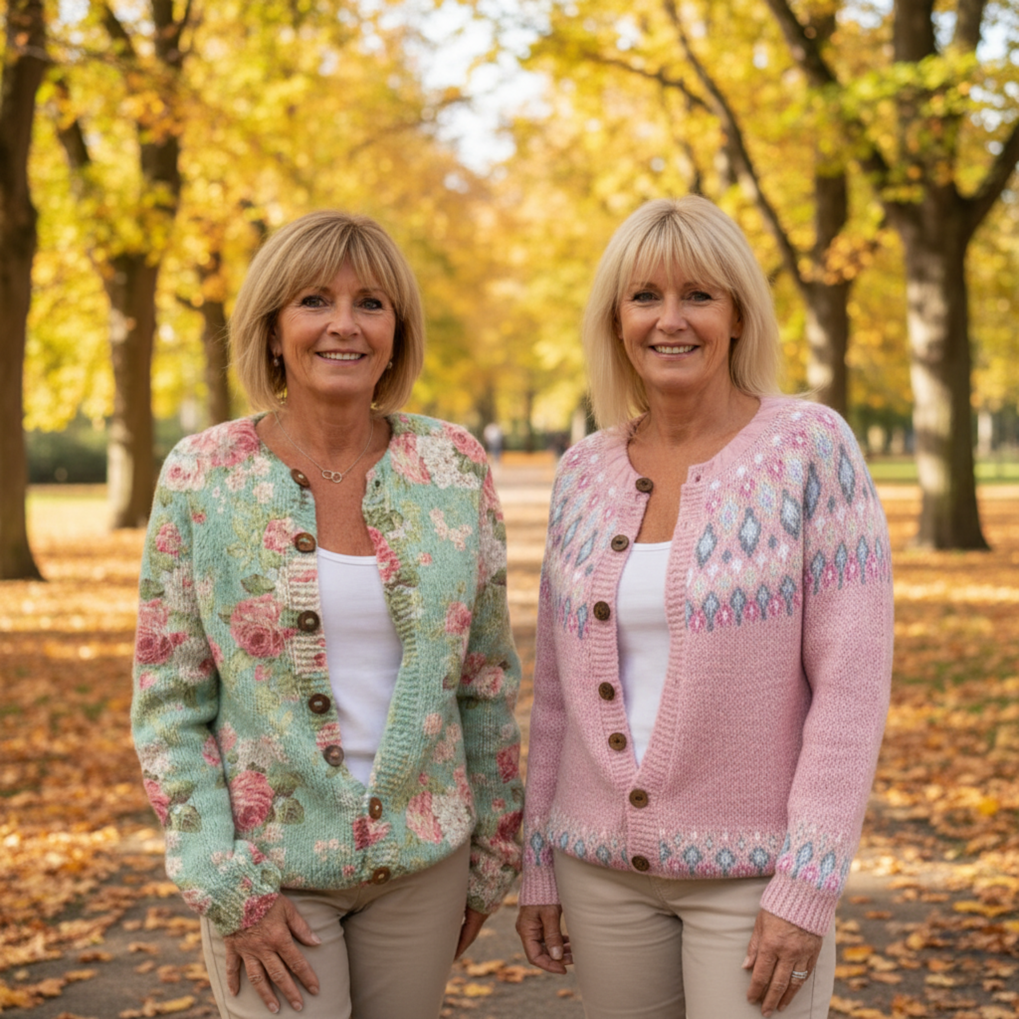 Lara - Cardigan Floral de Outono