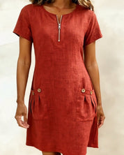 Lina— Vestido elegância natural no dia a dia para Mulher